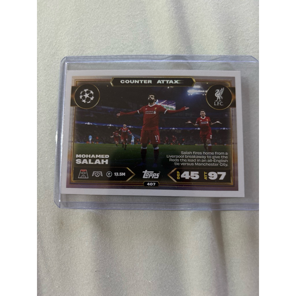 kartu topps match attax COUNTER ATTAX Mohamed salah