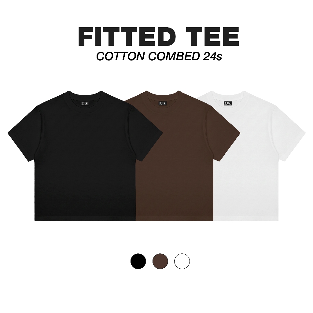BOUSH Fitted Tee Polos 24s | Fitted Tee cotton combed 24s | Fitted Tee Polos