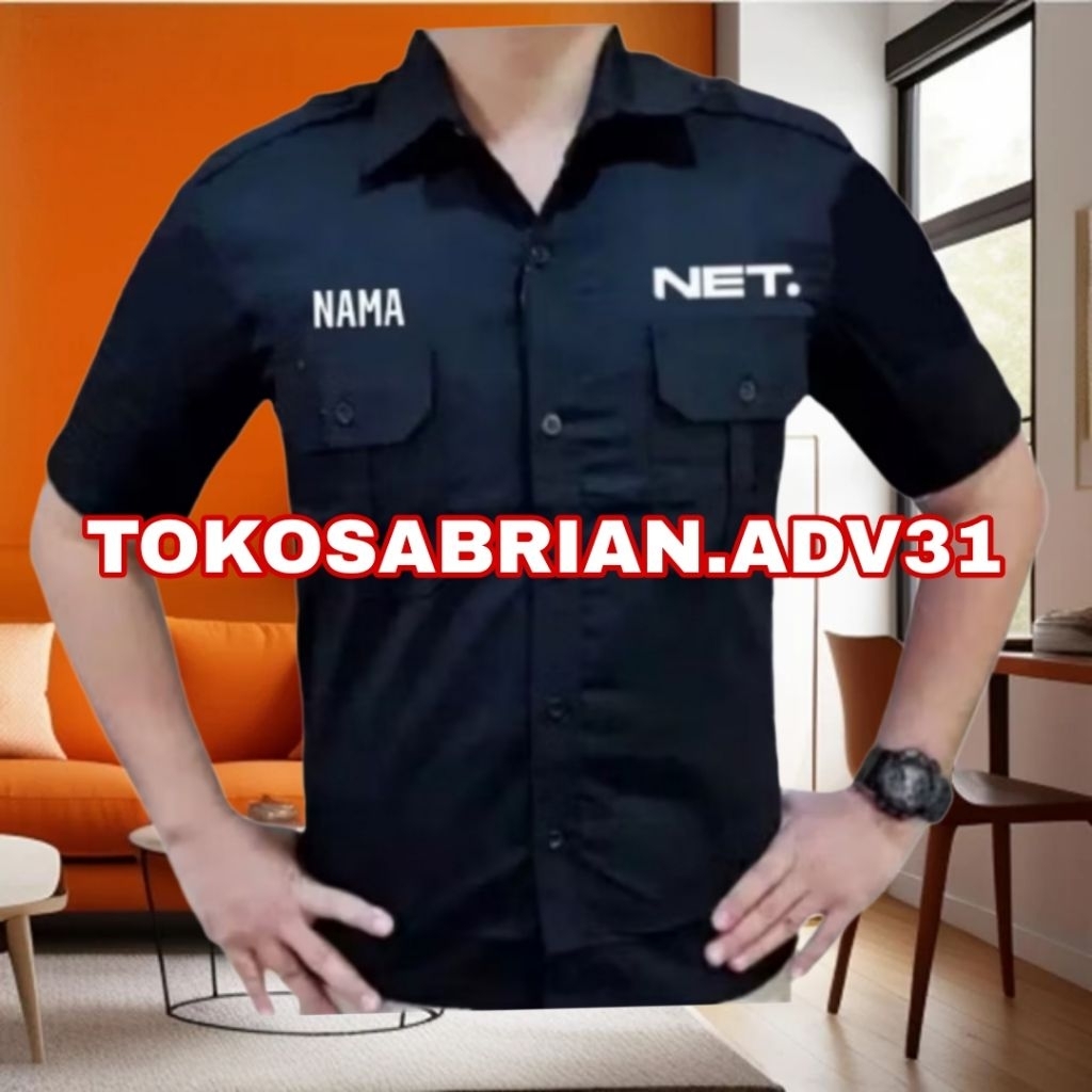 KEMEJA NET TV Baju Net Tv Seragam Net TV