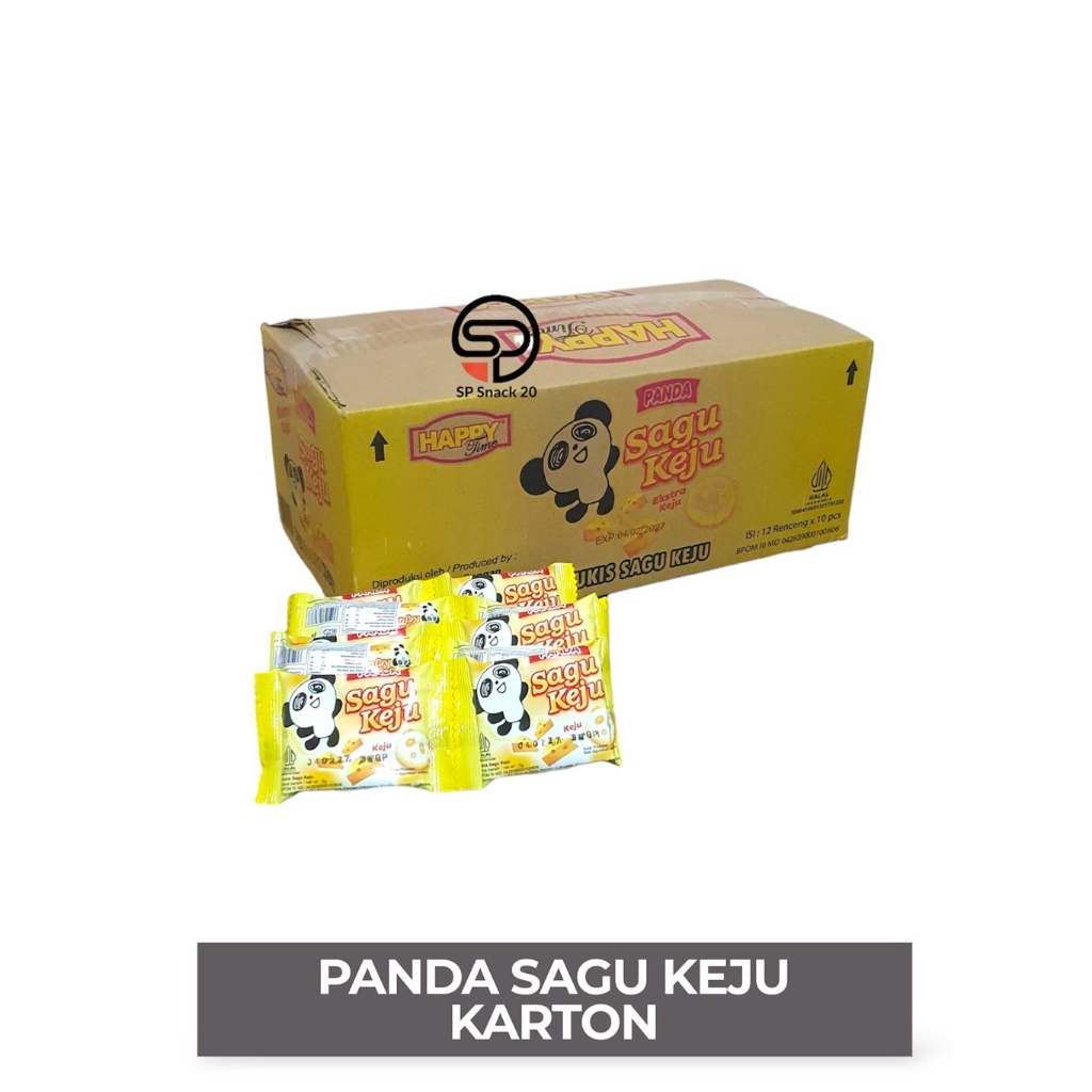 Happy Time Panda Sagu Keju - 1 karton isi 12 Renceng