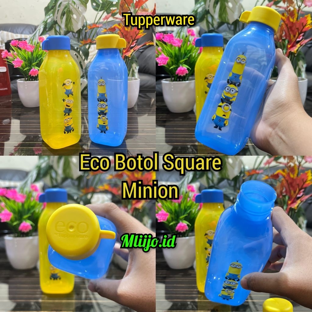 Eco Botol square 500 ml Tupperware seri minion