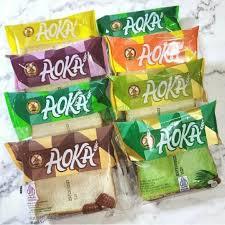 PROMO AOKA Roti Panggang Lembut Rasa Keju Vanila Durian Strawberry Nanas Pandan Bluebery Cokelat