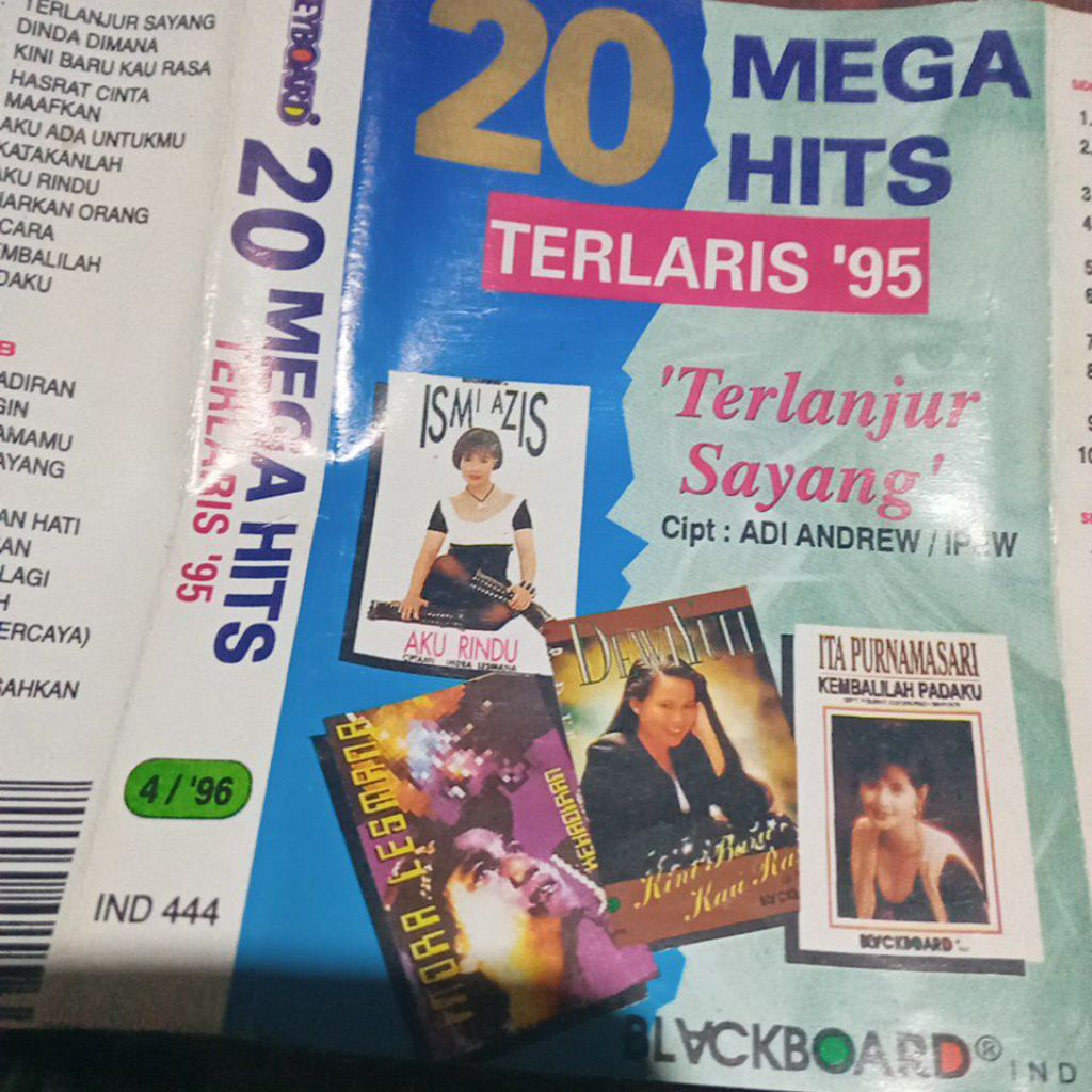 kaset pita 20 MEGA HITS TERLARIS '95 L477
