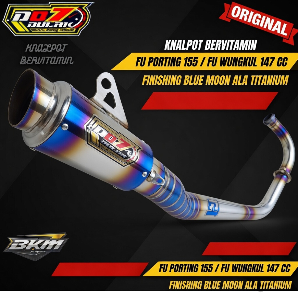 Knalpot Racing Satria FU 150 Porting 155cc Wungkul 147cc | Knalpot FU Custom Full Set Original D07Ex