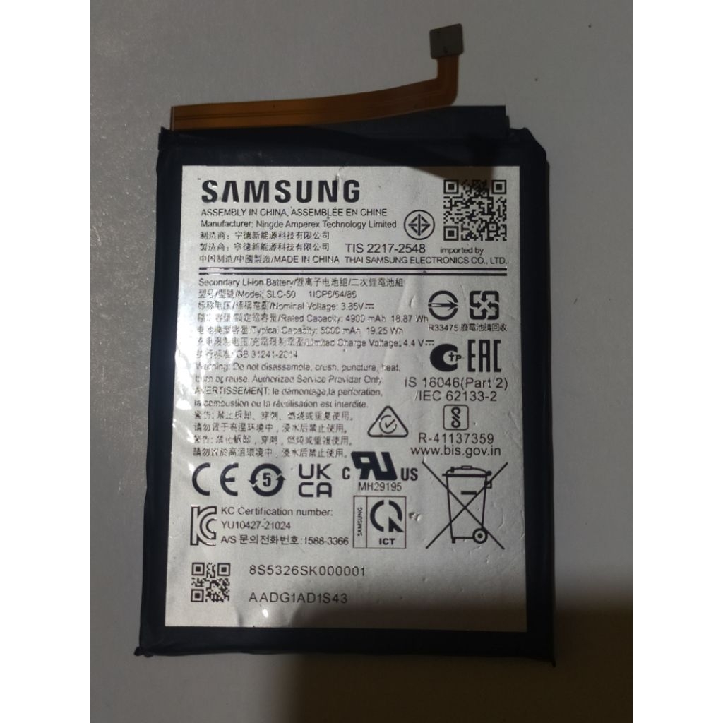 baterai Samsung a03 core second original cabutan
