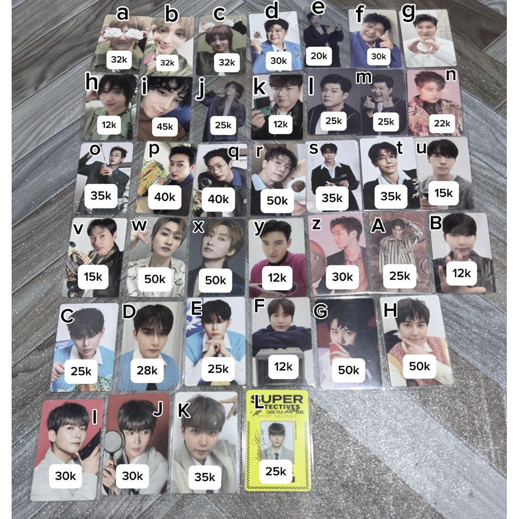 PC PHOTOCARD POSTCARD SUPER JUNIOR YESUNG SHINDONG EUNHYUK DONGHAE SIWON RYEOWOOK KYUHYUN