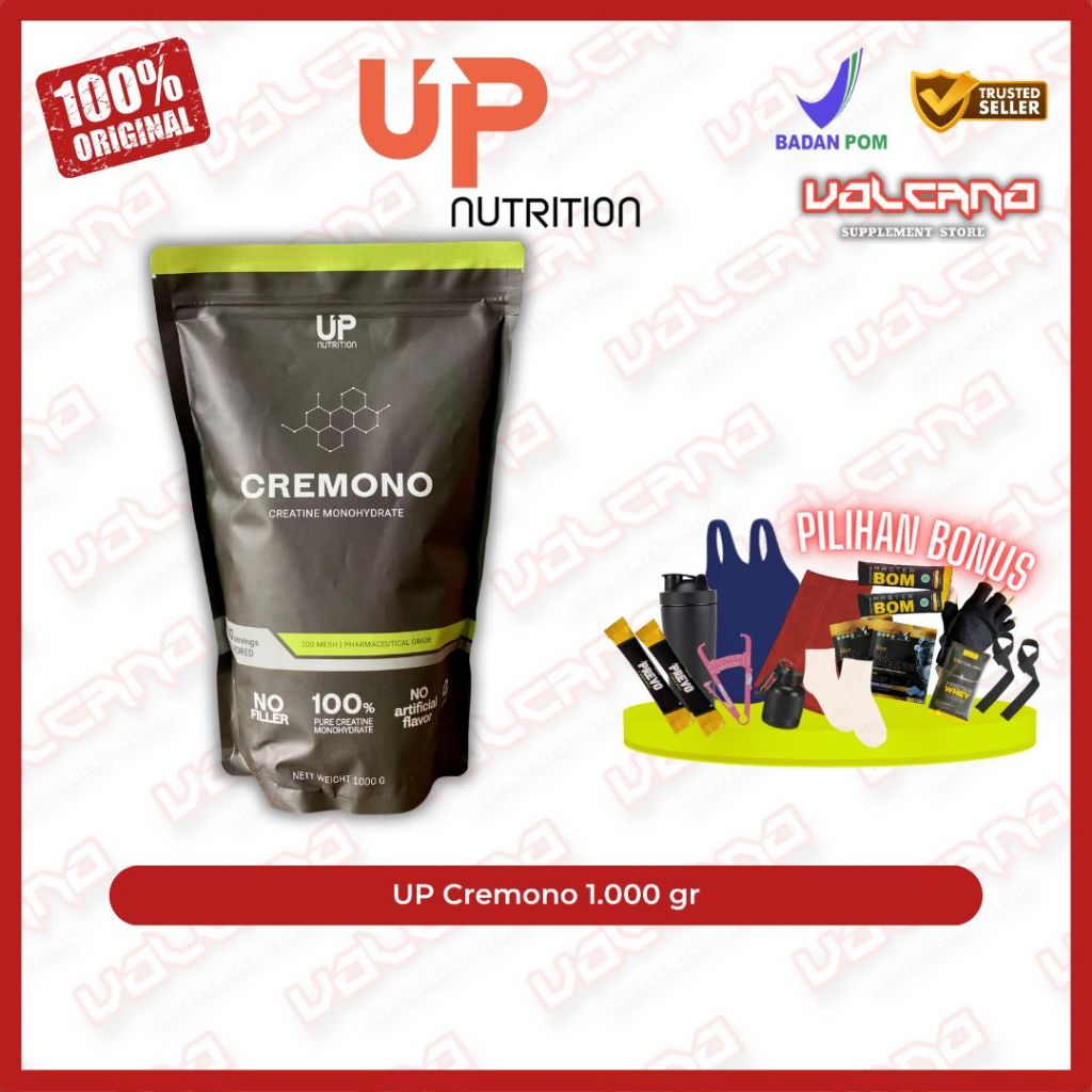 UP Nutrition Cremono 1000 gr 200 serving Creatine Monohydrate 1 kg BPOM