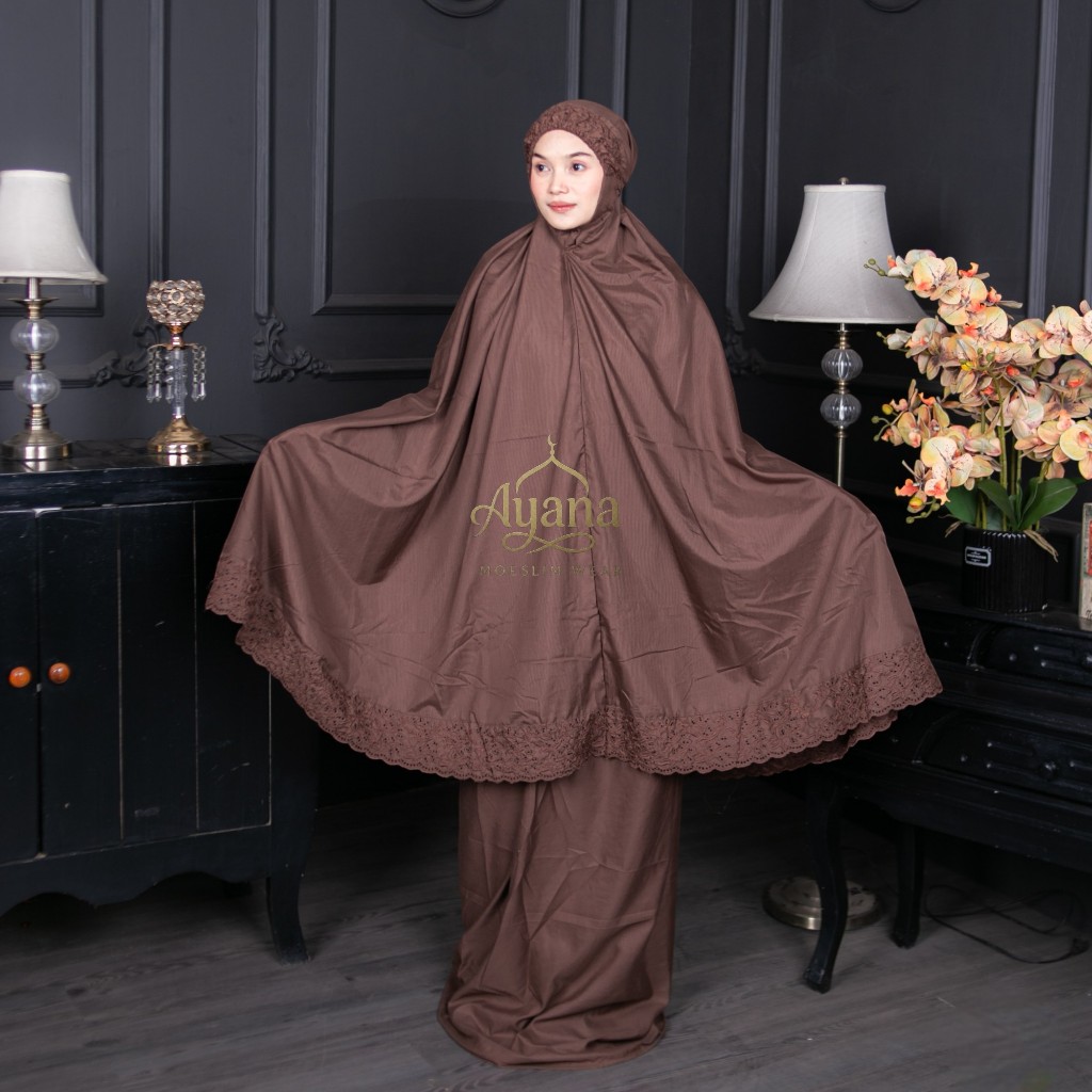 Mukena Khadijah Impor Renda Cantik - Bahan Micro Tebal & Tidak Menerawang - Original Premium