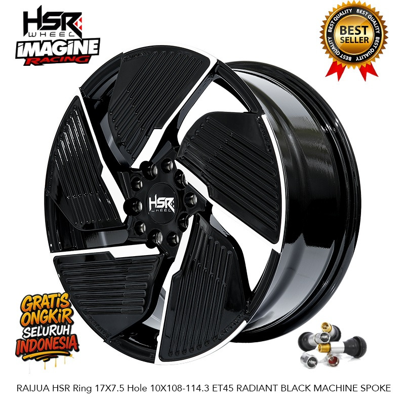 VELG MOBIL HSR RAIJUA R17 COCOK UNTUK PCD 5X108 & 5X114,3 DOUBLE PCD