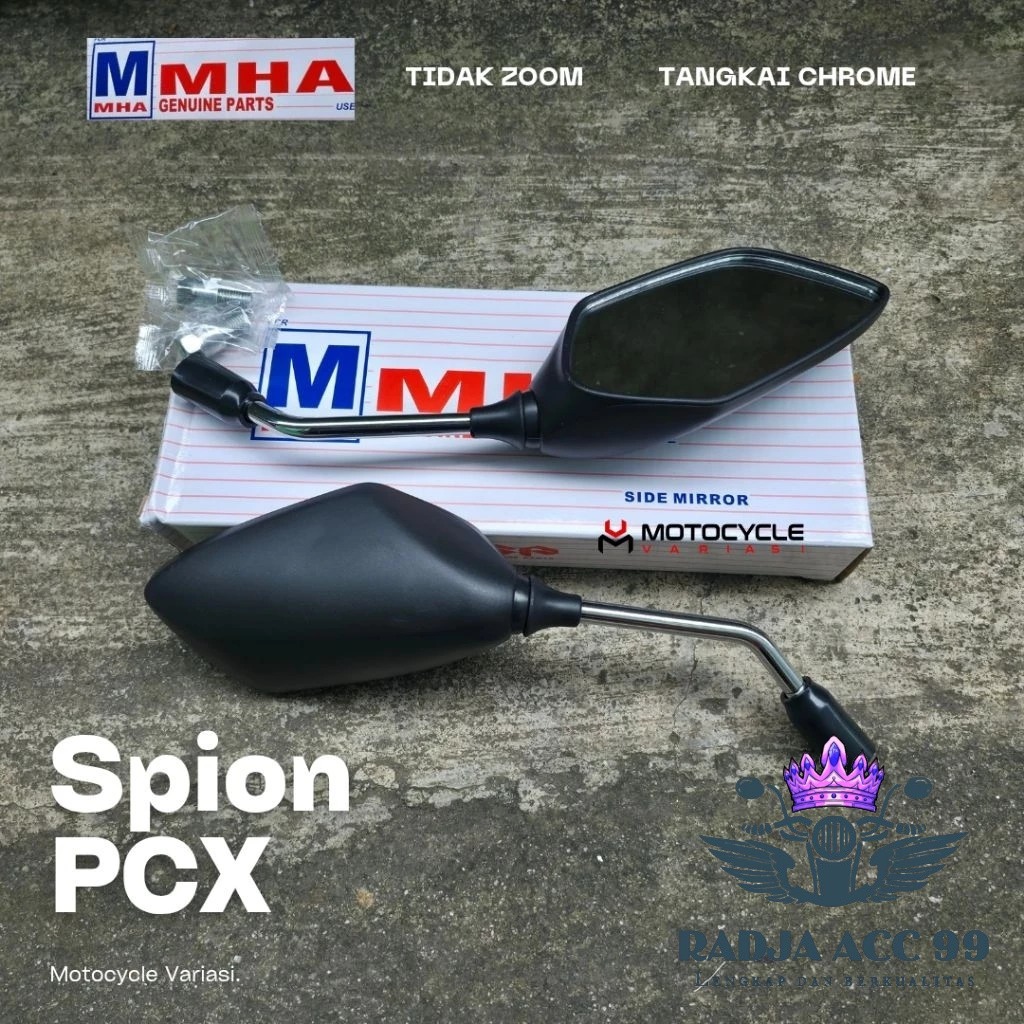 Spion Model Pcx Tangkai Chrome Vario Beat Bisa Semua Honda & Yamaha Bisa Universal