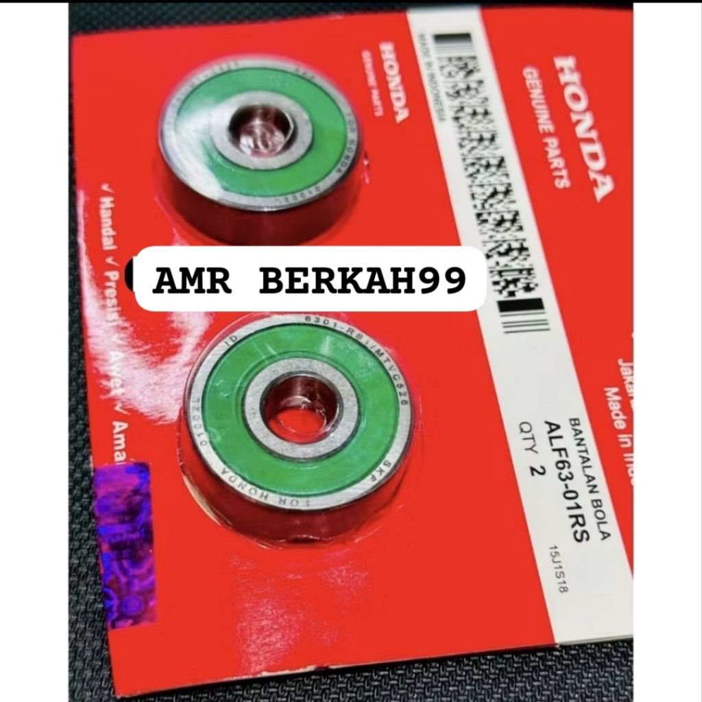 Bearing laher roda depan 6301RS 2PCS Honda CB150 (LED/OLD) CBR150(LED/OLD) MEGAPRO MONOSHOCK VERZA C