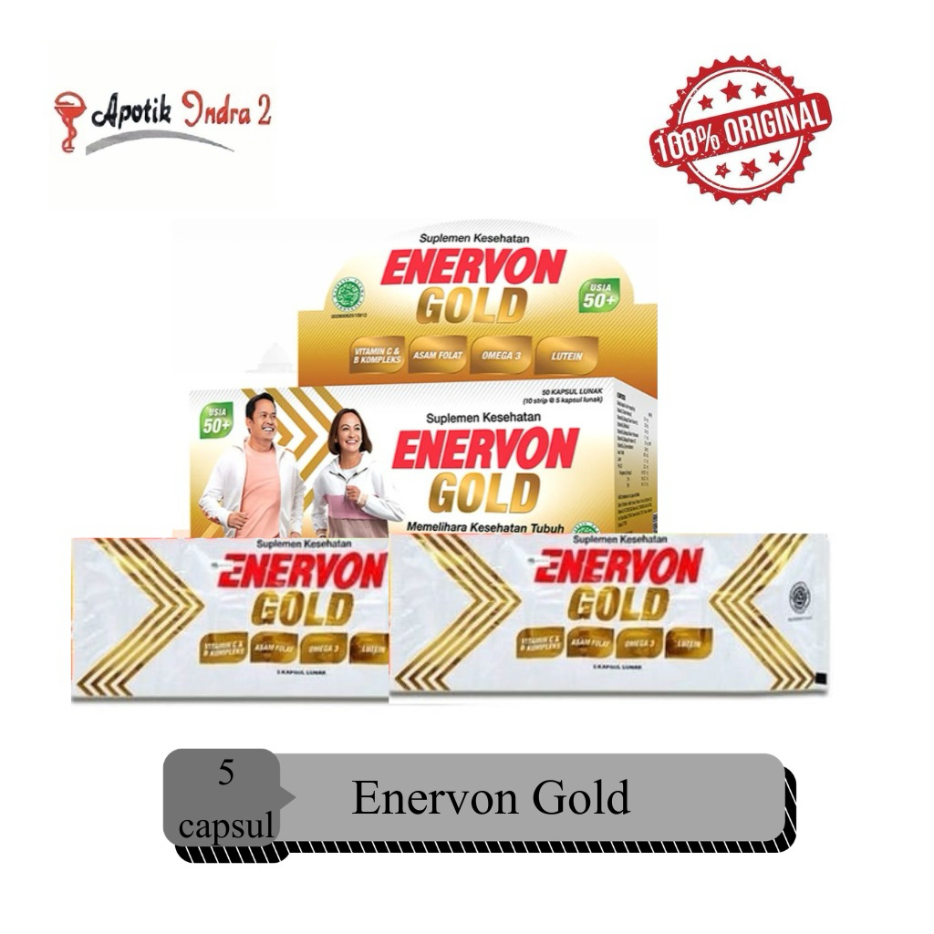 Enervon Gold 5 Tablet Multivitamin Lanjut Usia Enervon Gold Lansia