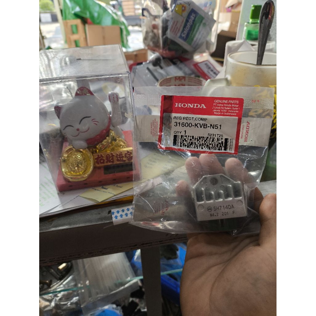 Kiprok Beat Vario Scopy Karbu 2006-2012 31600-KVB-N51 Honda Asli Rectifier Vario Beat Scoopy Regulat