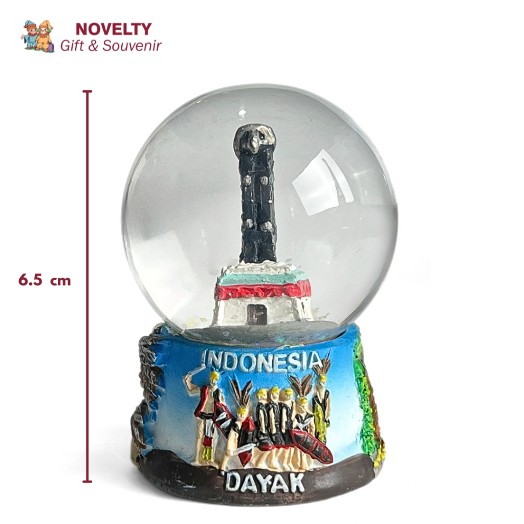 Snow Ball DAYAK KALIMANTAN Souvenir Snow Globe Oleh - oleh Negara Indonesia