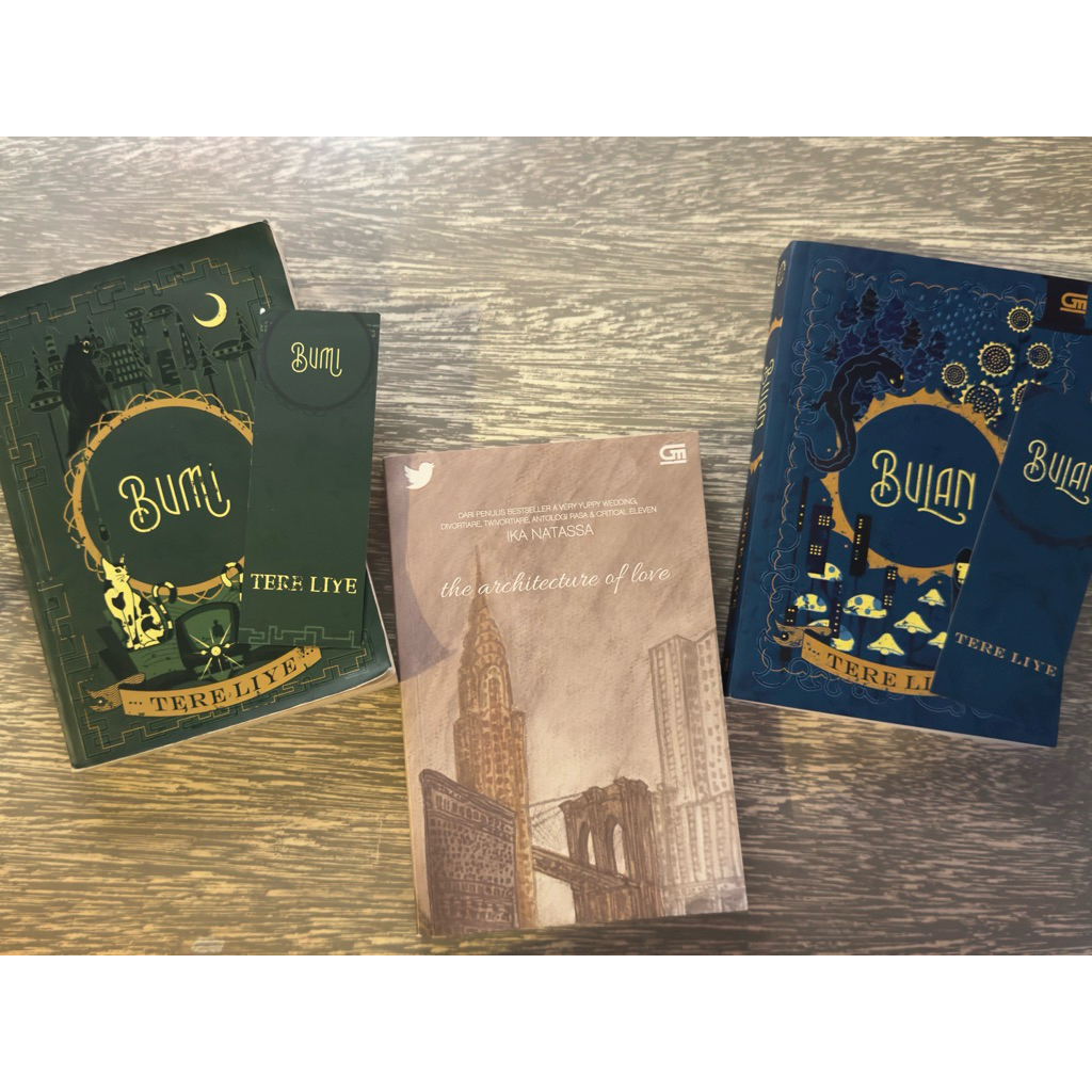 preloved novel bumi, bulan, architecture of love