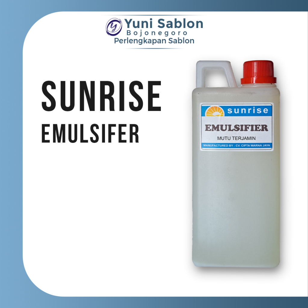 Emulsifier Sunrise 1Kg | Bahan Campuran Sablon, Pengikat & Penstabil Tinta Water Based