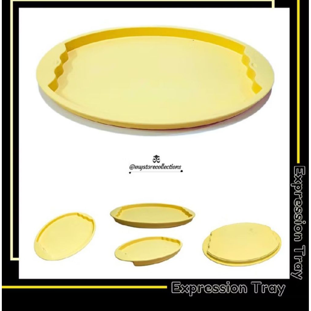 nampan tupperware ukuran besar jadul warna kuning