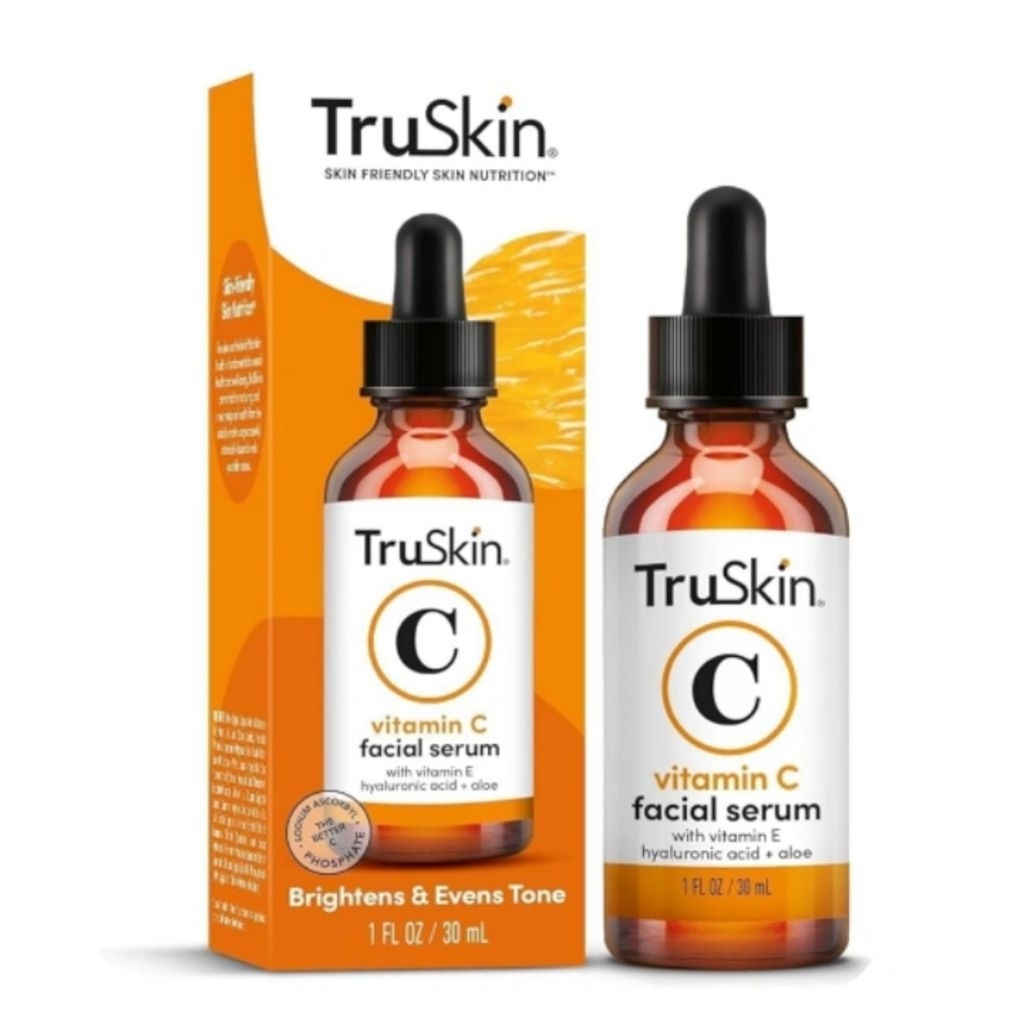 TruSkin Vitamin C Facial Serum (30 ml)mencerahkan kulit, memudarkan bintik hitam, dan mengurangi tan
