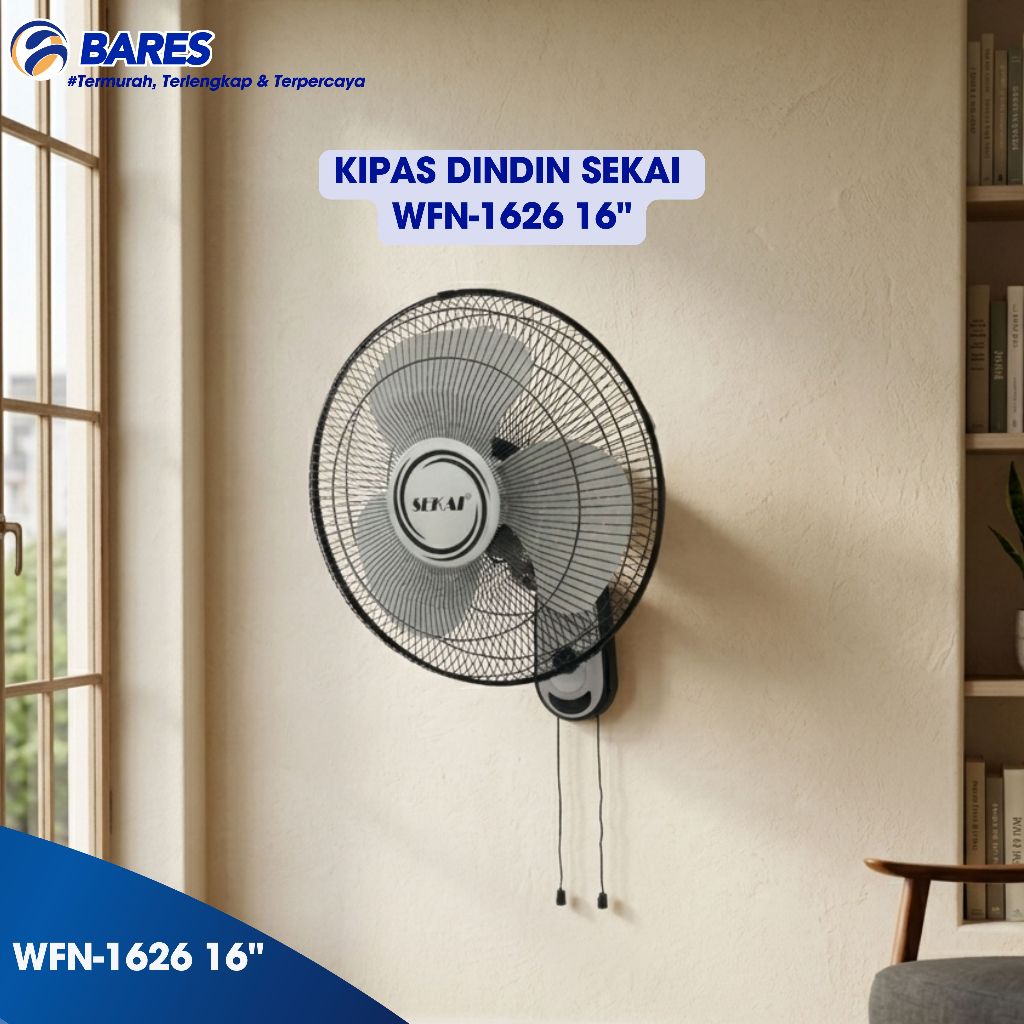 SEKAI Kipas Angin Wall Fan 16" - WFN 1626 WFN1626