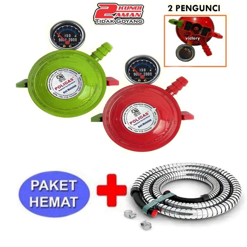 Regulator Kompor Gas Double Lock Aman Poligas