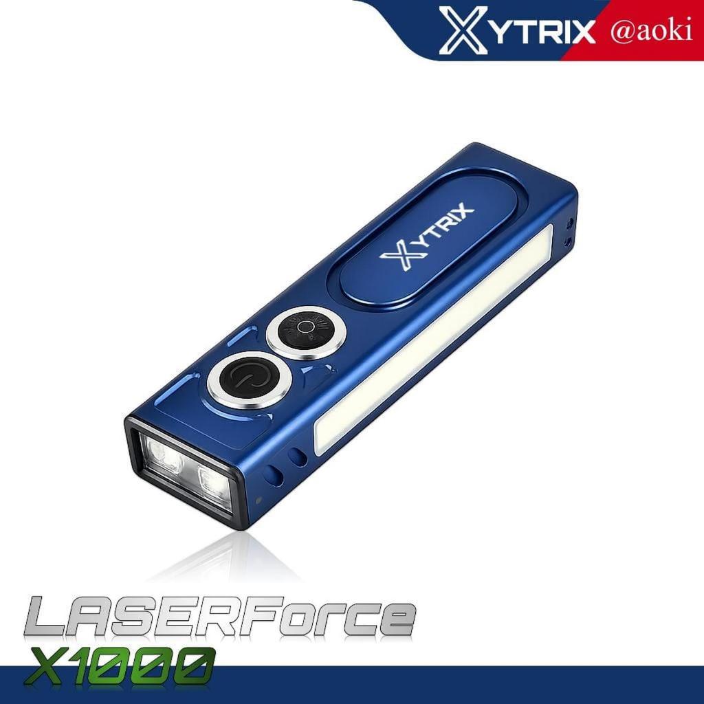 AOKI XYTRIX LASERforce X1000 senter taktis 1000LM laser hijau UV COB multifungsi fast charging type 