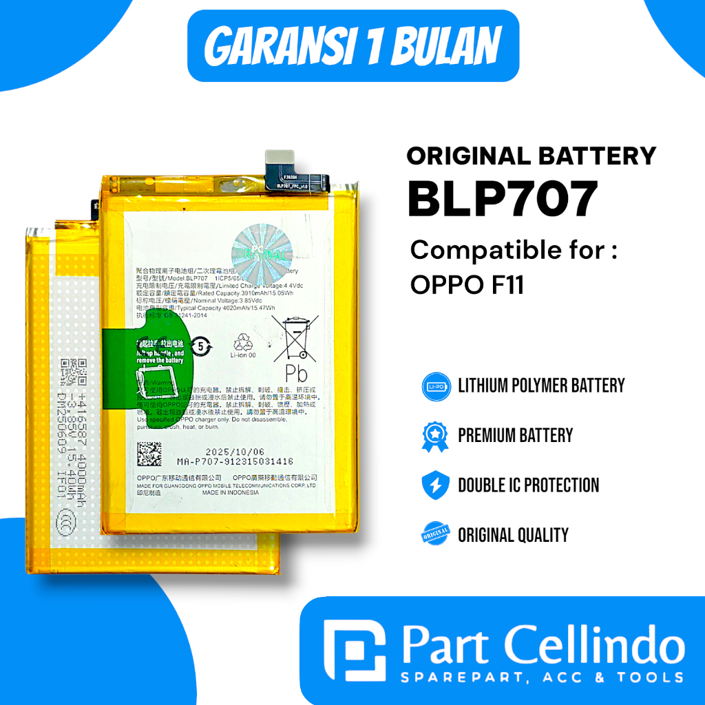 BATERAI BATRE OPPO BLP707 F11