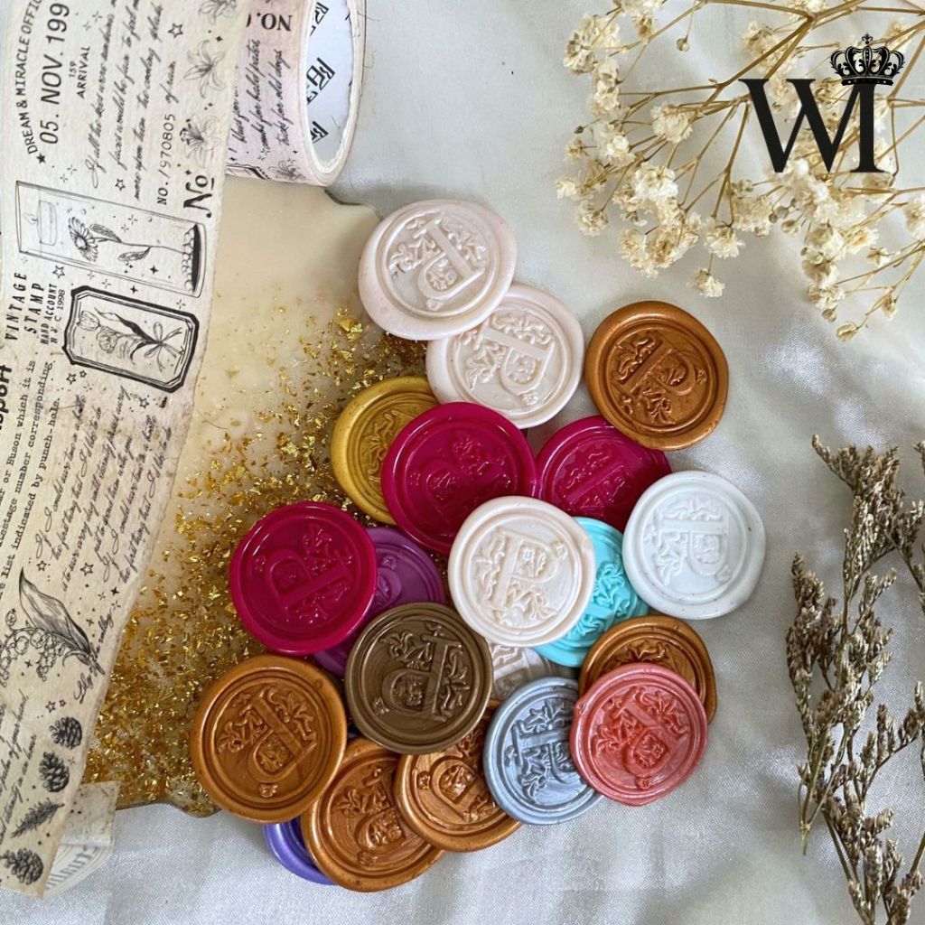 Huruf P - TERMURAH Ready Stock 1PCS Wax Seal Huruf Stamp Instant Seal Wax Coin Wax Seal Stempel Siap