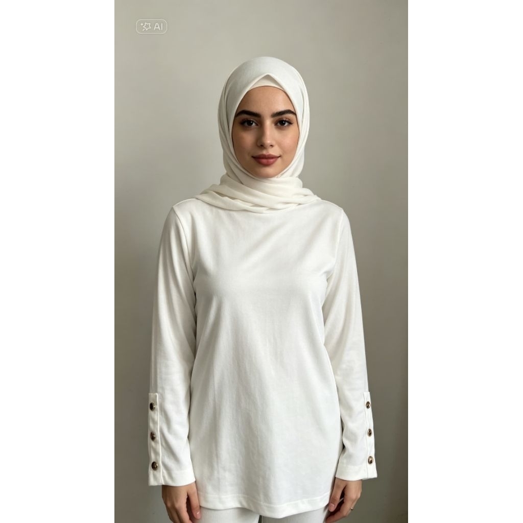 inara rajut Korean style / manset rajut / manset kancing /inara blous / manset iner gamis / manset /