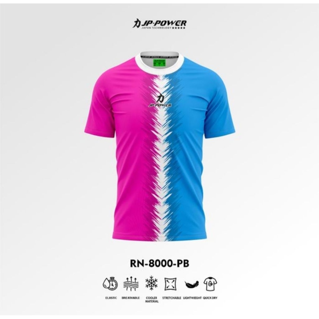 Kaos JP Power Baju Badminton Jersey Bulu Tangkis RN-8000-PB