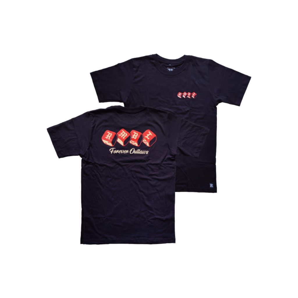 RMBL KAOS / TSHIRT DICE BLACK / TS DC BK
