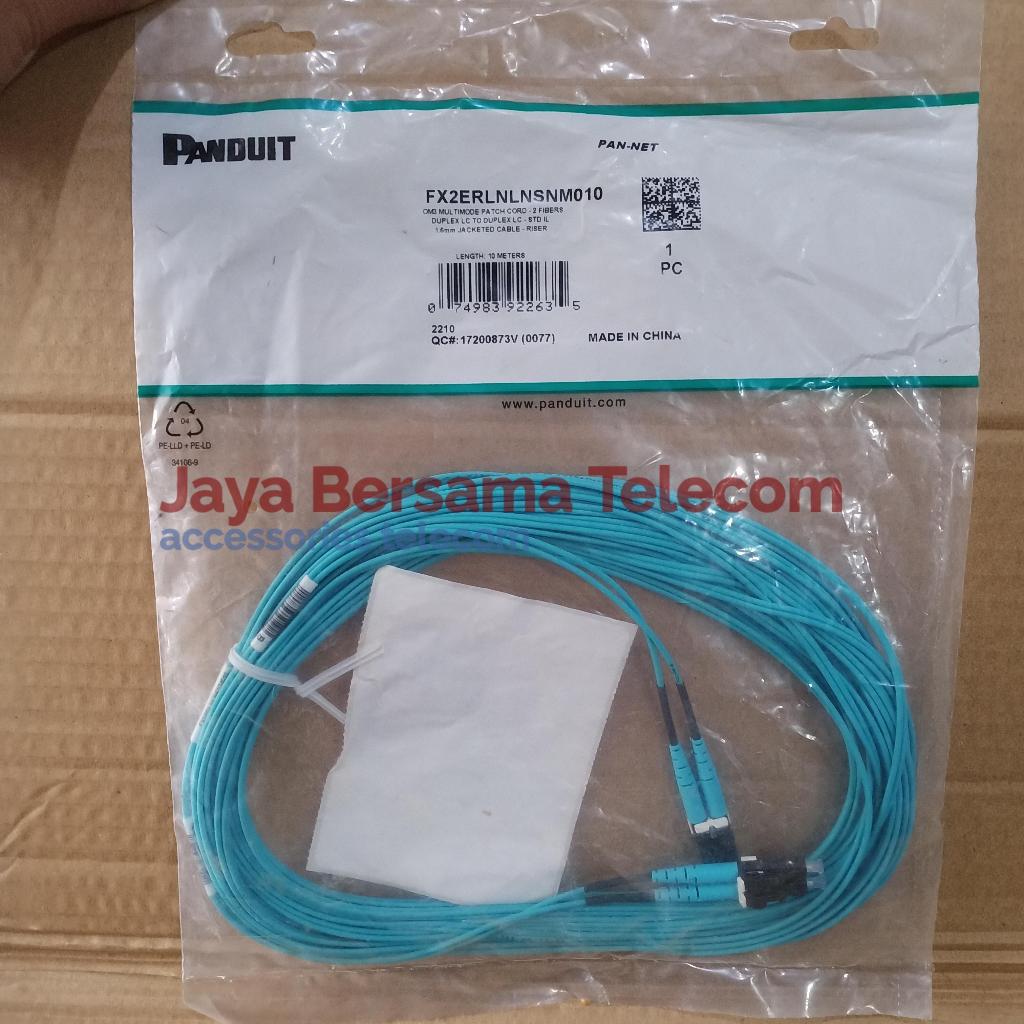 Patch Cord FO LC-LC Duplex OM3 Multimode Panduit Original FX2ERLNLNSNM010/Patch Cord FO Panduit Om3 