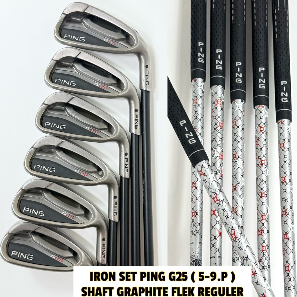 Iron Set Golf Ping G25 Shaft Graphite Flek Reguler Bekas Original - Stick Golf Iron Set