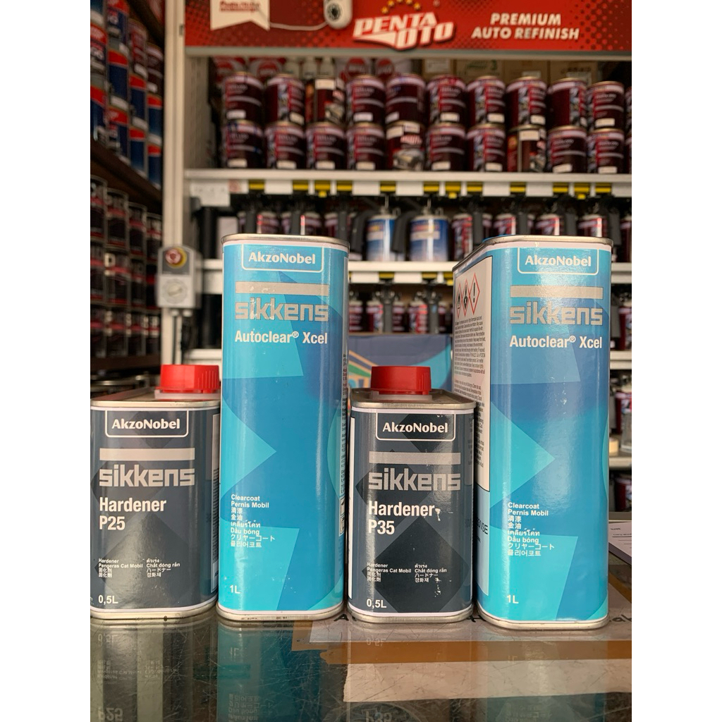Pernis Cat Mobil Sikkens Autoclear HS P35 - Clear Coat 1L, Flow Baik, Tahan Lama