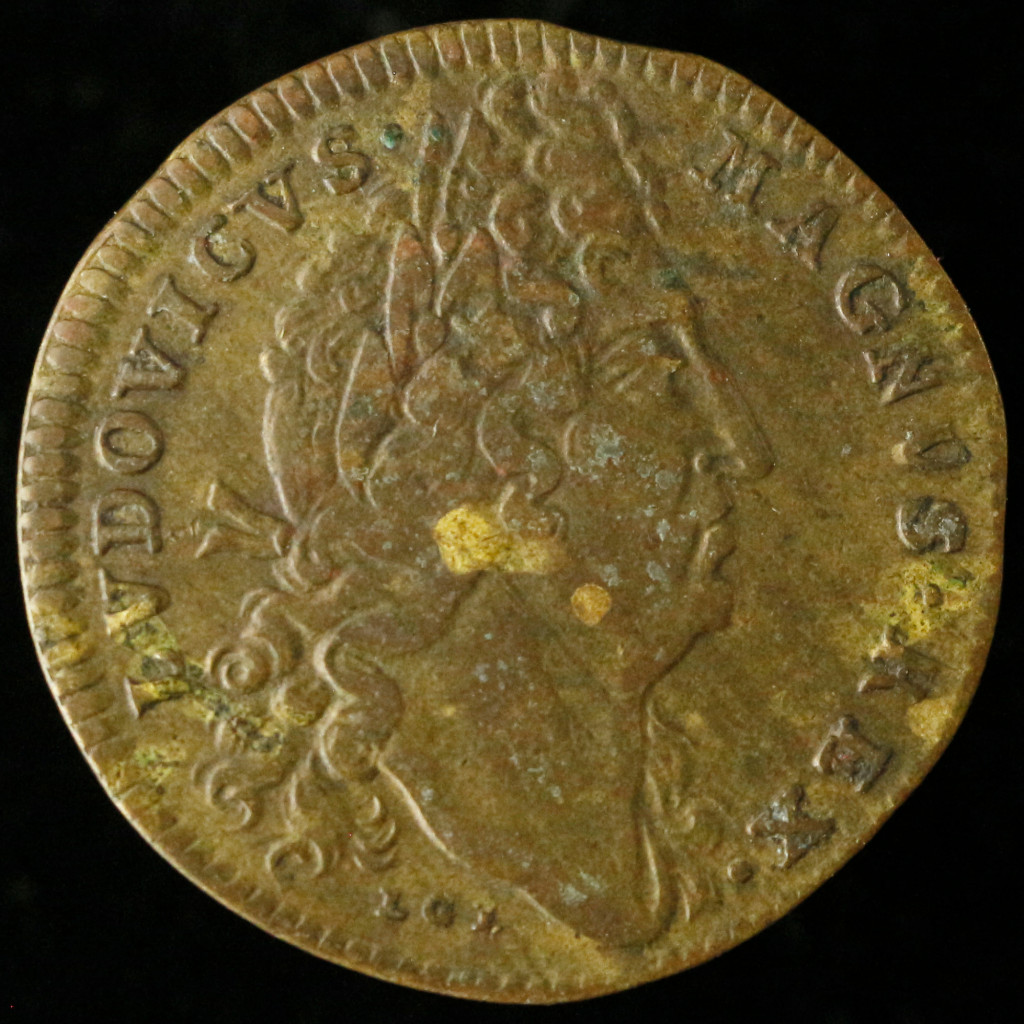 Koin Token Antik Kerajaan Prancis Louis XIV Flandre Pucna Ad Seneffam Pertempuran Seneffe