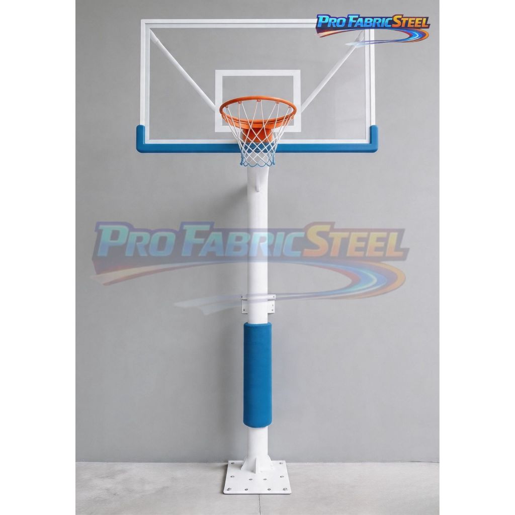 Tiang Ring Basket Tanam Outdoor 6 Inch – Ring Basket Dewasa Papan Akrilik 10mm Tinggi 305 cm