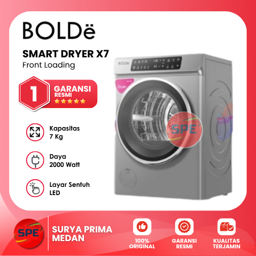 Smart Dryer X7 Digital BOLDe - Rak Pengering Pakaian Listrik Kapasitas 7 kg Abu-abu