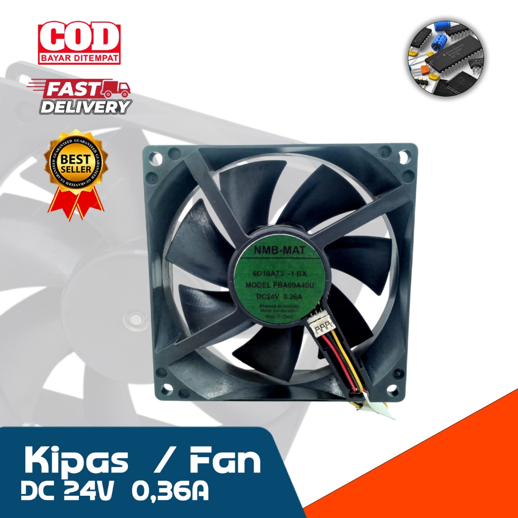 Kipas Fan High Speed 9x9cm 12V DC Suara Halus