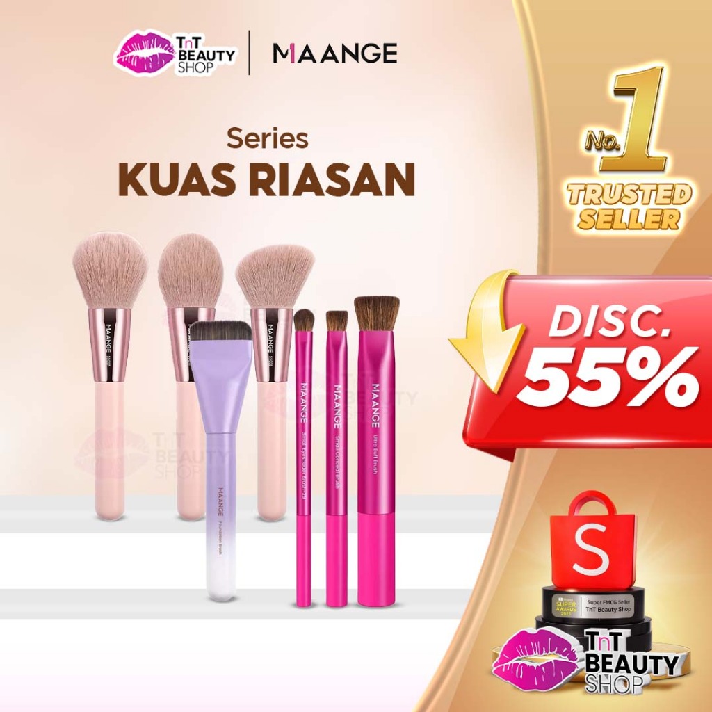 MAANGE Kuas Riasan Profesional Soft Brush Makeup Powder Foundation Blush On Brush Series TnT Beauty