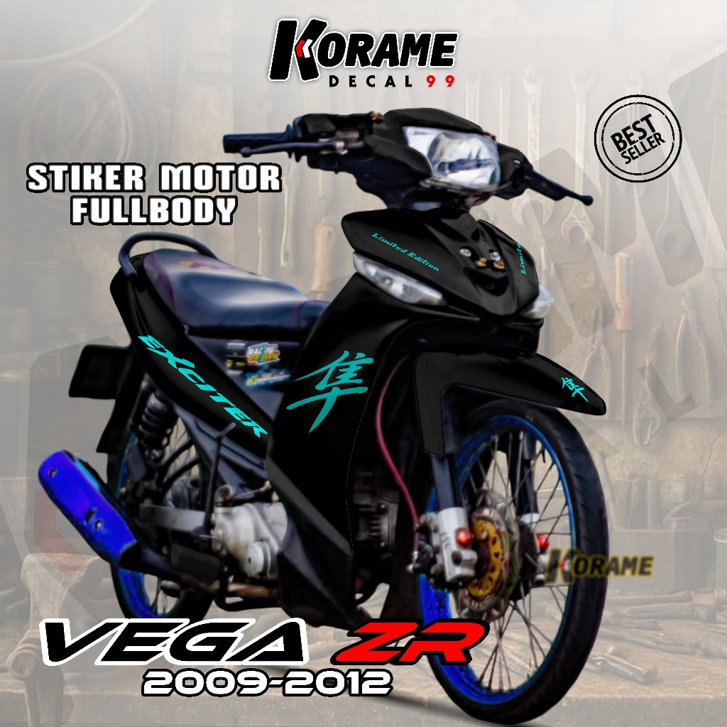 Decal Vega ZR 2009 2010 2011 2012 Full body - Stiker Variasi VEGA ZR Motif Exciter Racing