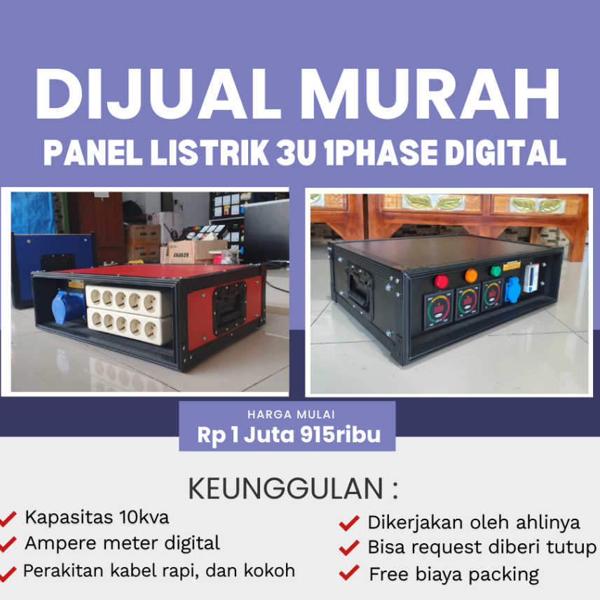 PANEL LISTRIK 3U 1PHASE DIGITAL