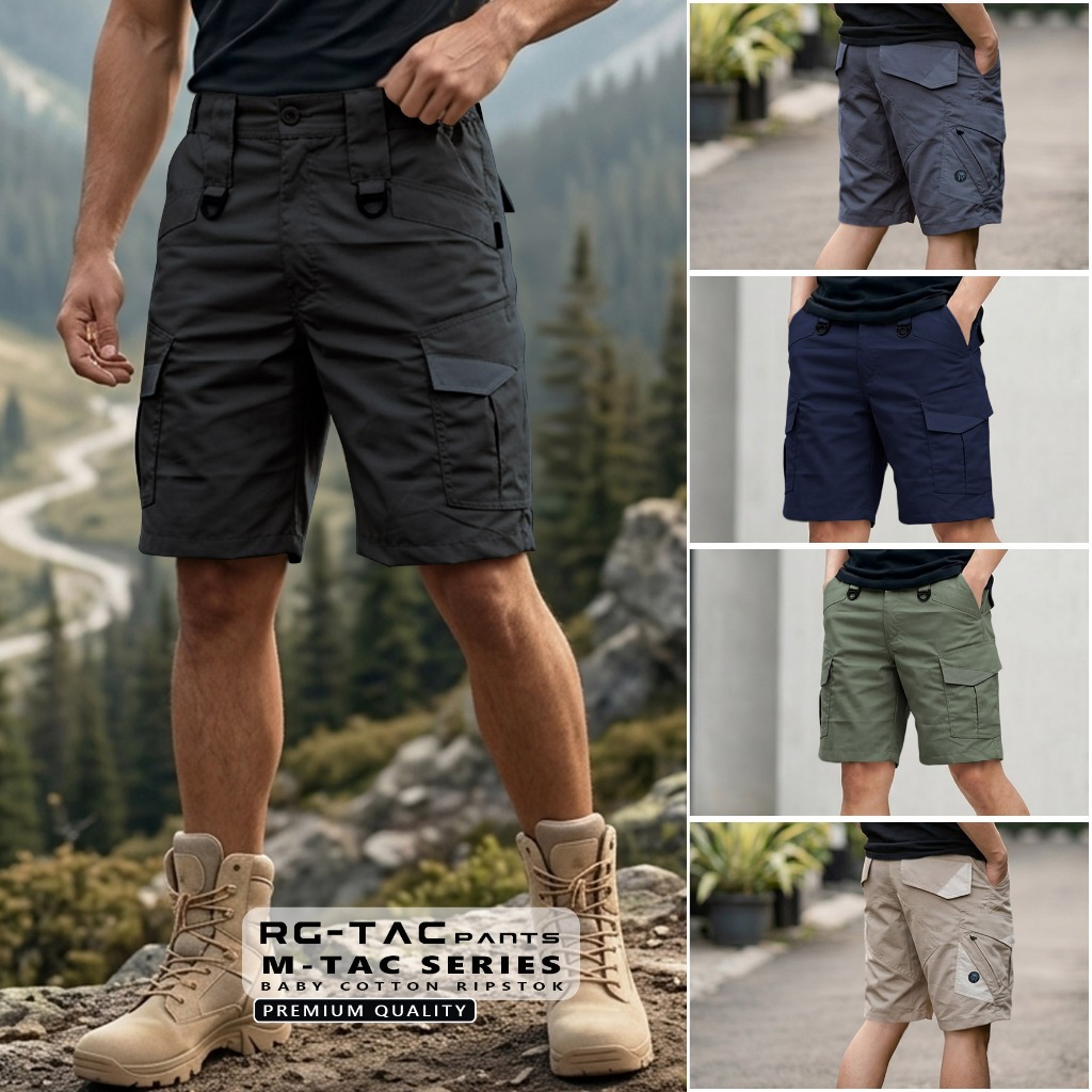 RG-TAC Celana Cargo Pendek Pria M-TAC Original dengan Bahan BABY COTTON  Premium