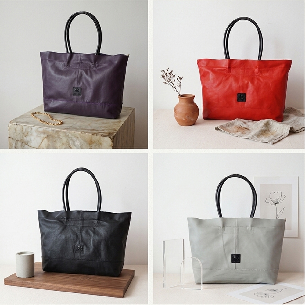 ZigZag Tote Bag by Abekani Tas Wanita Kulit Asli Model Tote Tas Besar Berbahan Kulit Asli