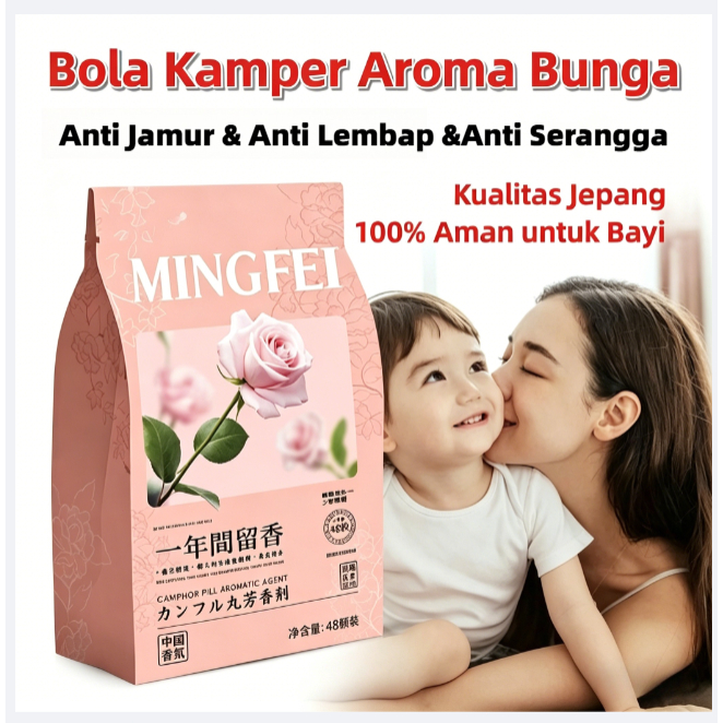 Kamper Jepang, Wangi Mawar, Anti Ngengat Baju, Pengharum Kabinet, Kapur Barus Wangi Bunga, Kamper Bu