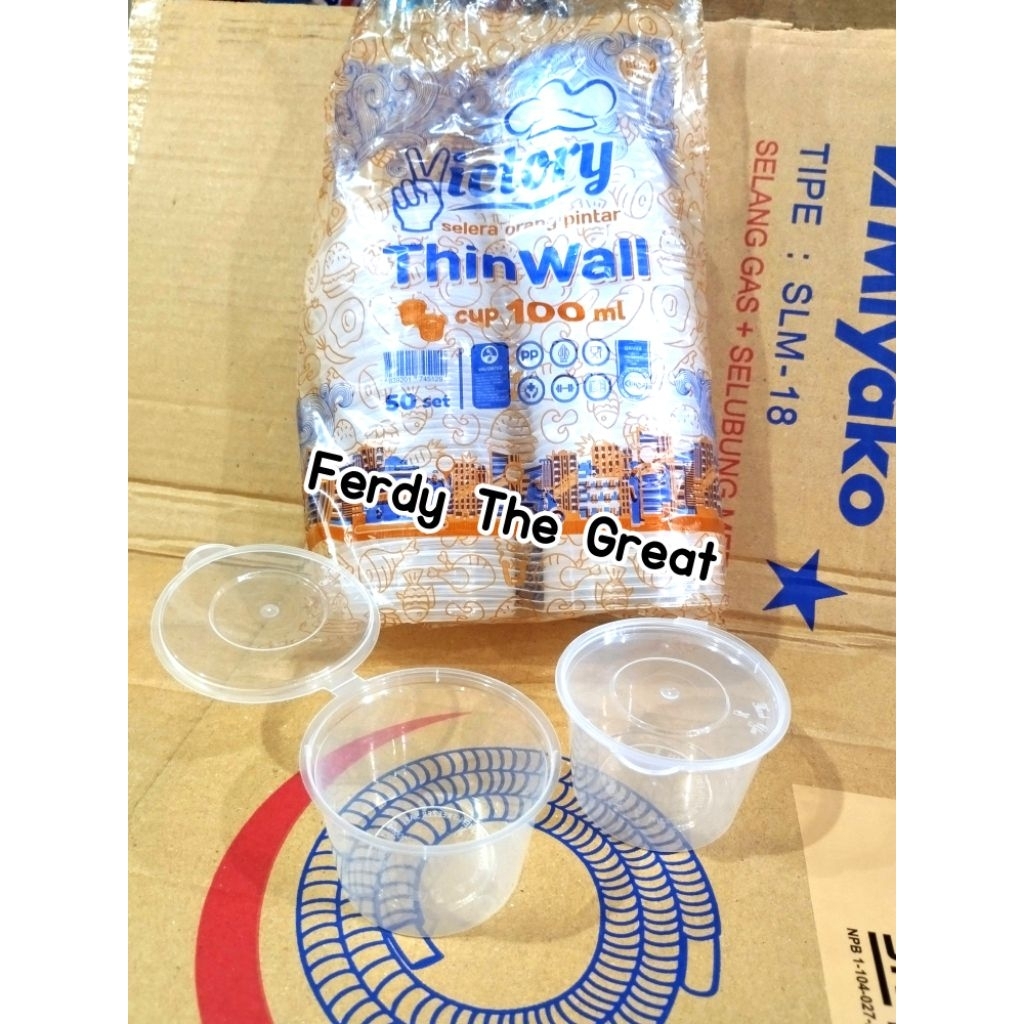 Cup Saus Victory 100ml / thinwall cup 100ml / cup jelly agar agar