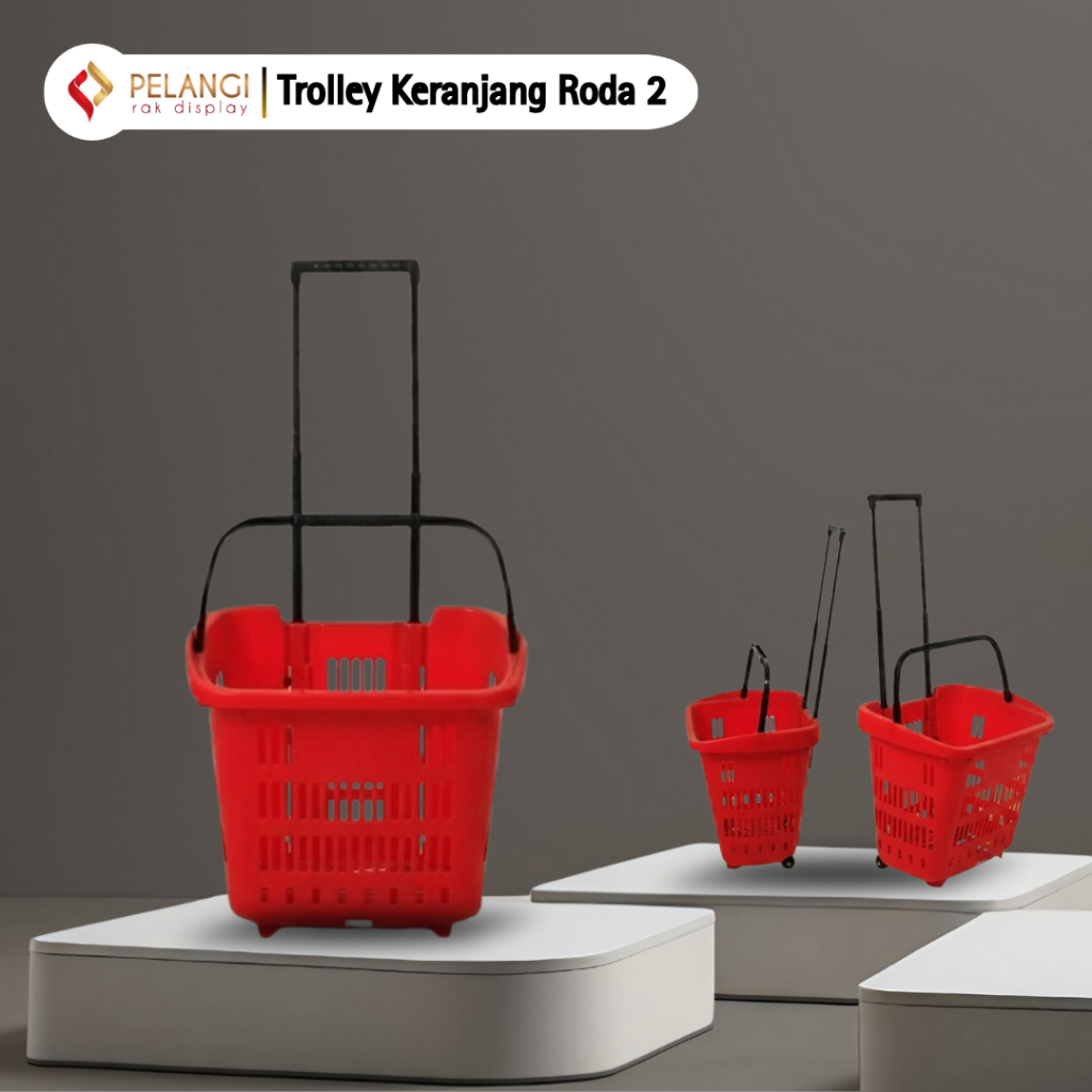 TROLI KERANJANG BELANJA / Keranjang Supermarket / Keranjang Belanja / Trolley Supermarket