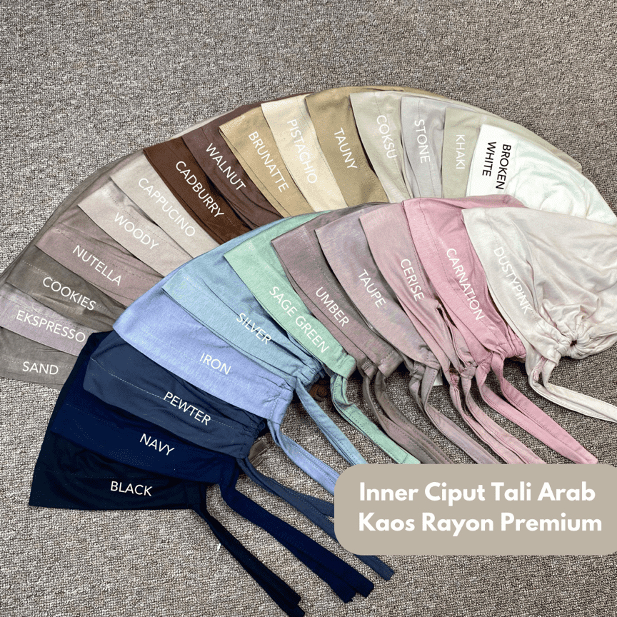 Elora Hijab - Ciput Arab Tali Rayon Premium Inner Hijab Anti Pusing Tidak Licin Adem Tidak Bikin Jid