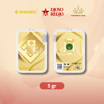 LOGAM MULIA EMASKU 5 GRAML,EMASKU HARTADINATA,FINE GOLD 99.99%