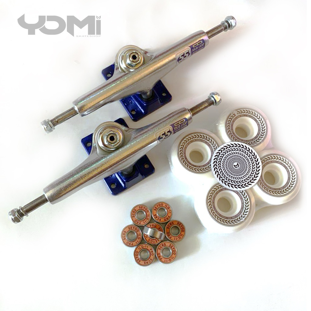 Etaks Skateboard Truckset Polish Blue Series | Truck + Wheels + Bearing dan Bonus Boltnuts