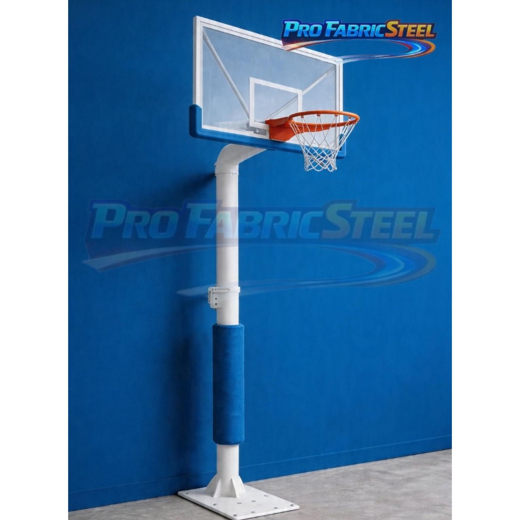 Tiang Ring Basket Tanam Dewasa 6 Inch – Tiang Basket Outdoor Papan Akrilik 180x105 Standar 305 cm