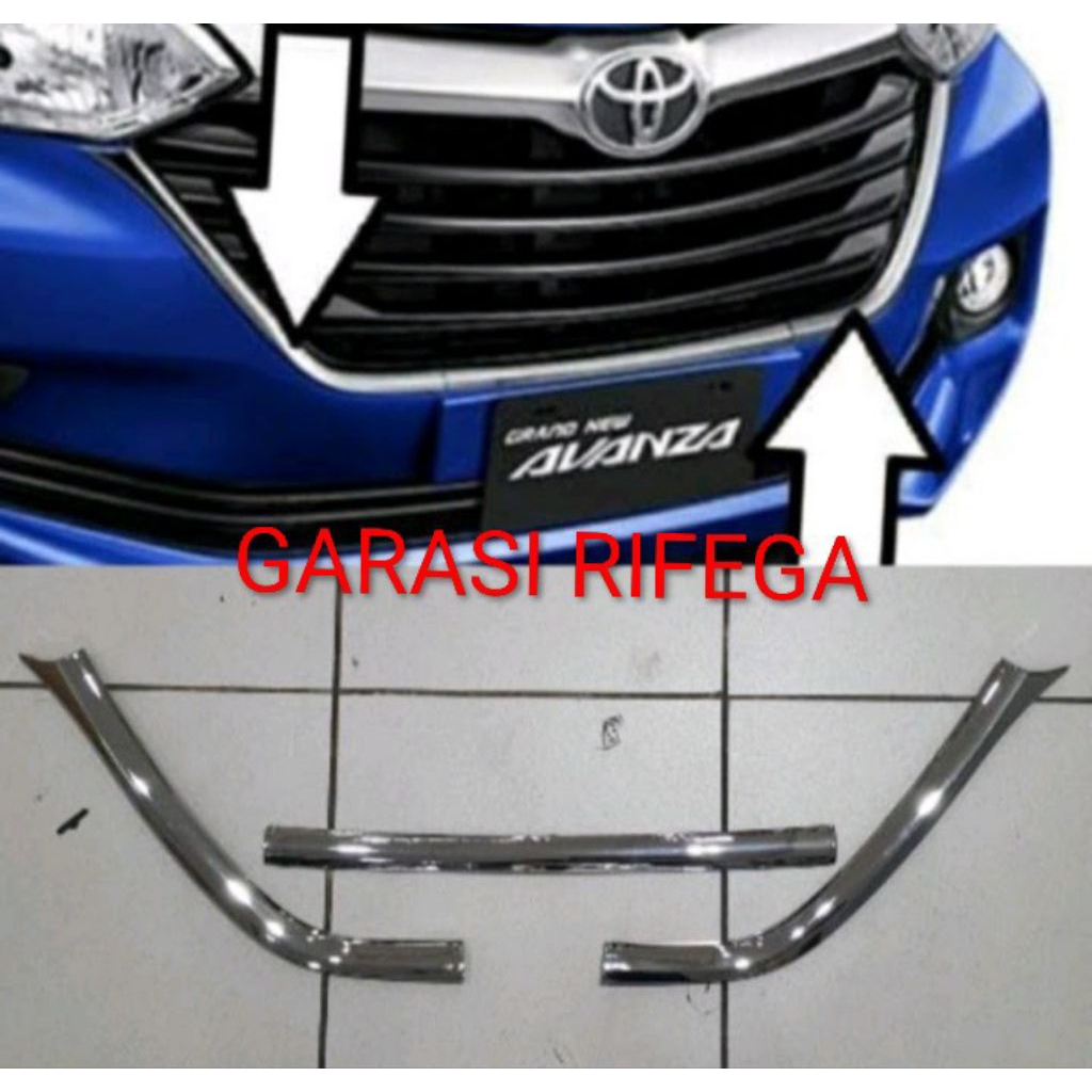 LIST GRILL BEMPER DEPAN UNTUK MOBIL TOYOTA GRAND AVANZA (2015)